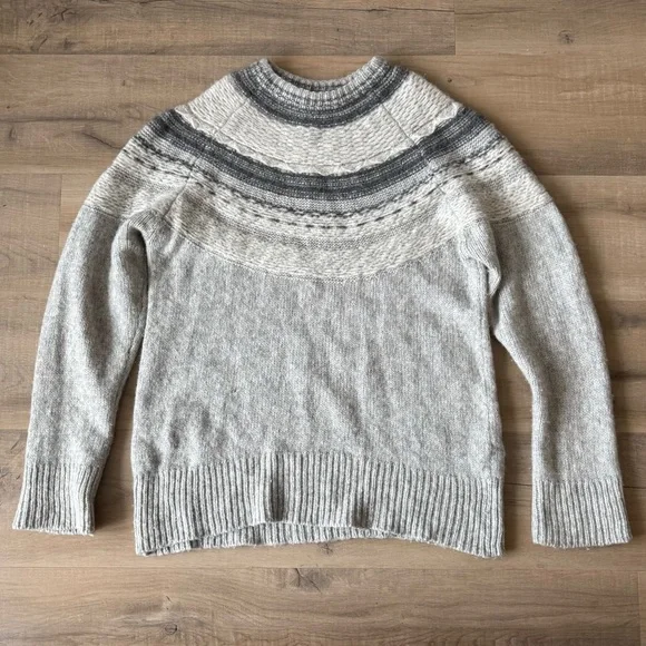 Theory gray Fair Isle wool sweater - Medium - Picture 4 of 5